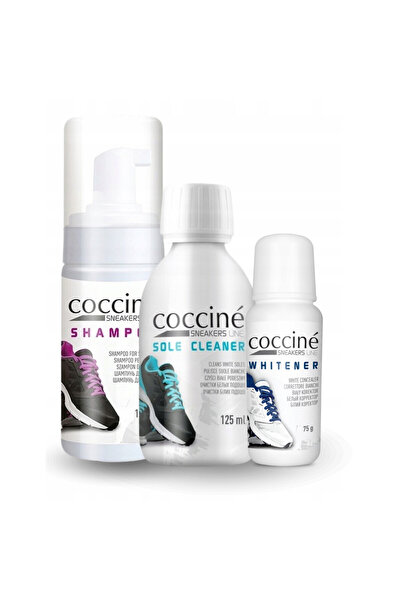Coccine Set de curatare a incaltamintei, Coccine, Albitor 75 ml + Sampon pent...