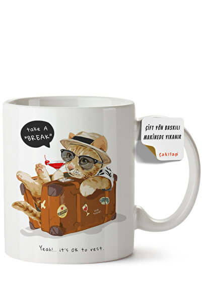ET ERTAPASSAGE original creative designs Cat Design Printed Porcelain Mug (Do...