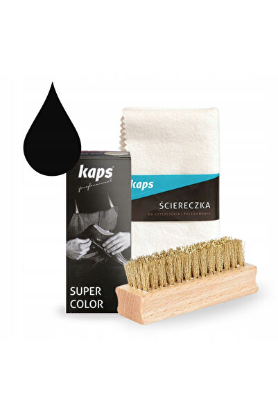 kaps Set de ingrijire a incaltamintei, Kaps, vopsea neagra pentru incaltamint...