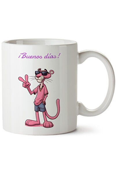 ET ERTAPASSAGE original creative designs Pink Panther Printed Porcelain Mug, ...