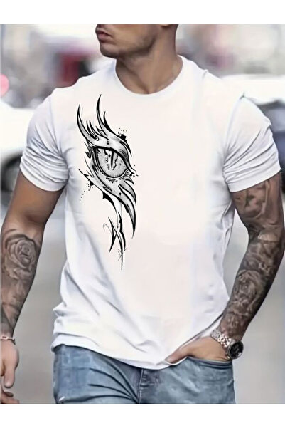 COZYWEAR Men's White Printed T-Shirt