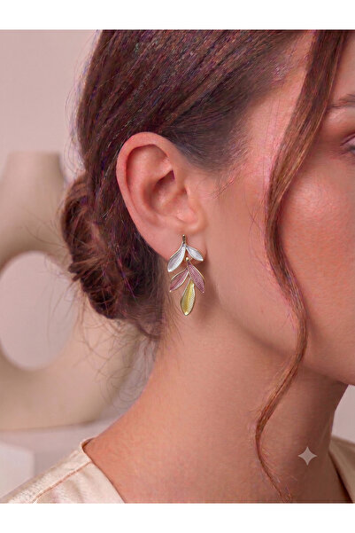 BİJU YILMAZ Pastel leaf earrings - 26vipk26