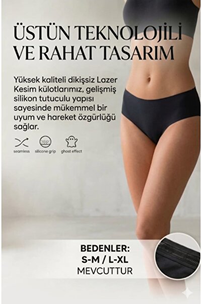 Gulshen Giyim siyah spor hayalet külot
