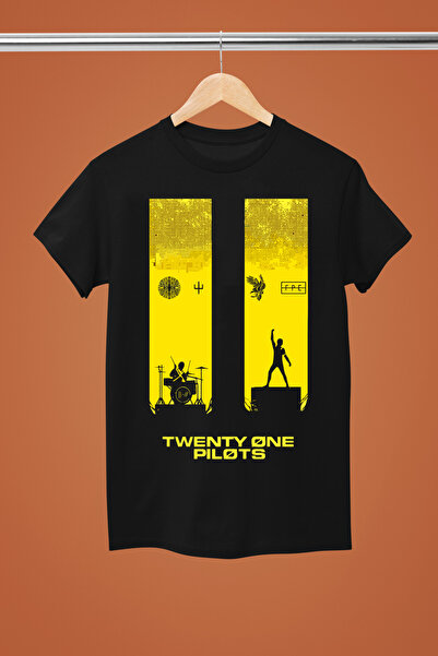 MAGORS تي شيرت روك قطني مطبوع بأكمام قصيرة من TWENTY ONE PILOT