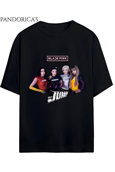 Grafftee Clothing BLACKPINK Tasarım Serisi "JUMP" Yazılı Baskılı Unisex Relax...