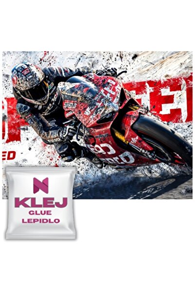 Naklejkomania Fototapet Pentru Tineret Motociclist Cursa Motor Tapet Pentru U...