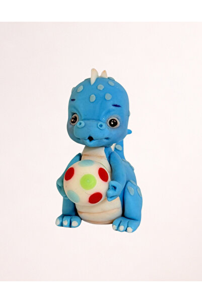 FigurinArt Figurină tort pastă de zahăr - Dino - Handmade
