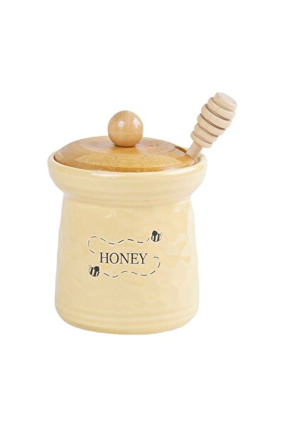OEM Recipient pentru miere din ceramic, cu capac și linguriță, 250–499ml, ele...