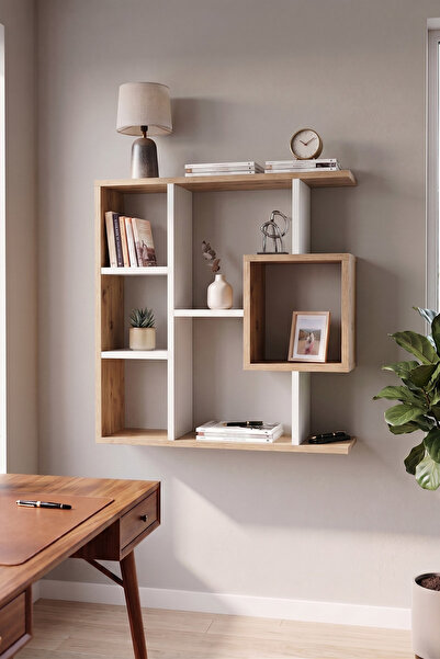 Enda Home Yegane Çift Kullanımlı Duvar Rafı / Mini Kitaplık