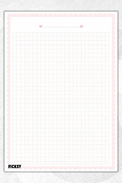 Ficksy A4 Notepad Checkered Notebook - 50 Sheets - Memopad - Notepad - Notepa...