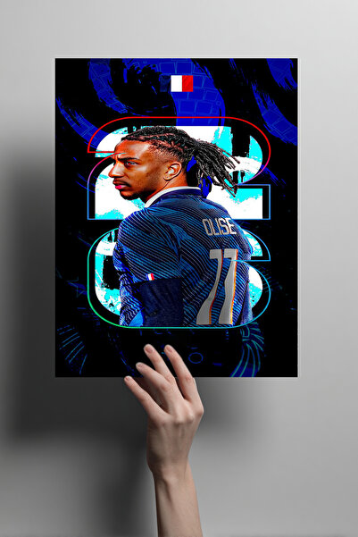 Metalino Micheal Olise Fransa Formalı Metal Poster – Dünya Kupası Taraftar De...