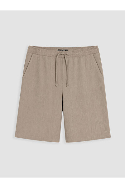 LC Waikiki Bej Relax Fit Krinkle Erkek Şort