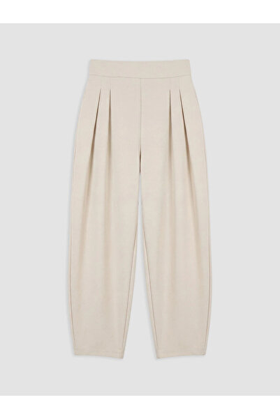 LC Waikiki Beige Elastic Waist Soft Touch Women's Sweatpants