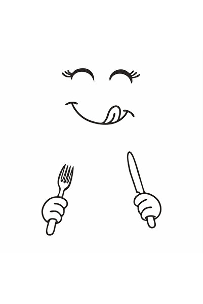 Reysa Tasarım Food Food Face 17X17 cm Sticker Foil