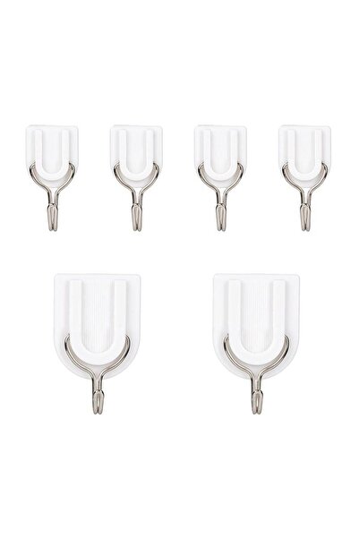 OEM Cârlige Autoadezive, Alb, 2.2x4cm, 4.5x7cm, 4cm, 7cm, 6, 4, 2