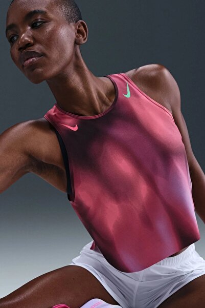 Nike Dri Fit Aeroswift Faith Kipyegon ADV Crop Tank Kadın Crop Koşu Atleti Mor