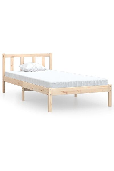 vidaxl Cadru de pat mic single, 75x190 cm, lemn masiv de pin