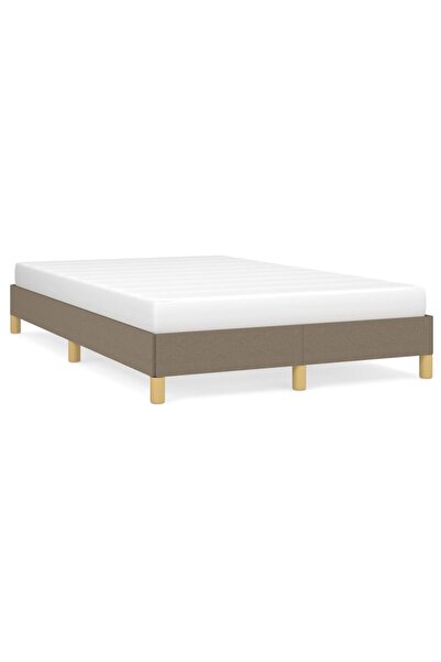 vidaxl Cadru de pat fără saltea Taupe 120x190 cm țesătură