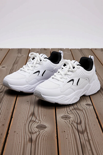 BENERLY Pantofi sport confortabili cu talpă groasă pentru femei, material tex...