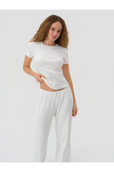 liin Lilly Beyaz Tişört Pantolon Takım