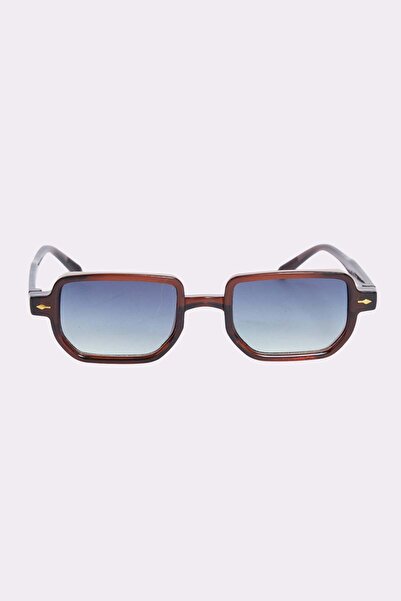 Tudors Unisex Uv400 Protection Brown Frame Blue Glass Sunglasses