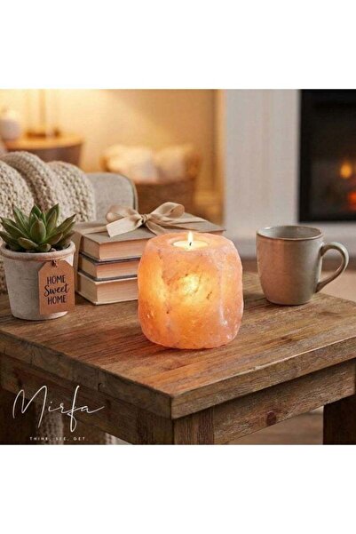 Mirfa Himalayan Pink Rock Salt Tealight Candle Holder