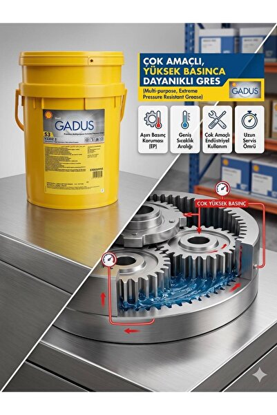SHELL LİTYUM GRESS MAVİ ÇOK AMAÇLI GADUS S3 V220Z 2 18 KG