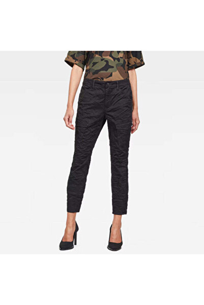 G-STAR RAW بنطلون نسائي أسود متوسط الطول ضيق D 04063-5126-6484