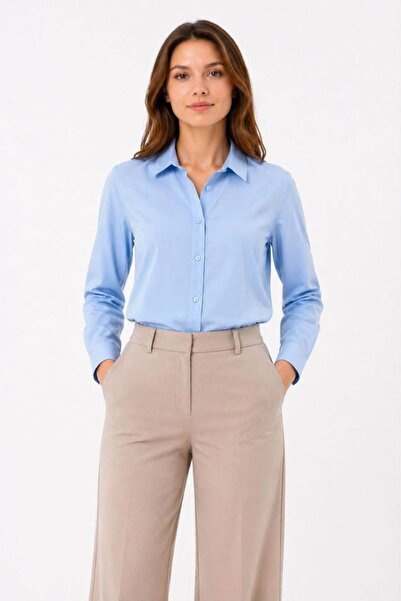 VELİZADE Kadın Oversize Yeni Sezon Pamuklu Dokuma 4 Mevsim Geniş Kalıp Polo Y...
