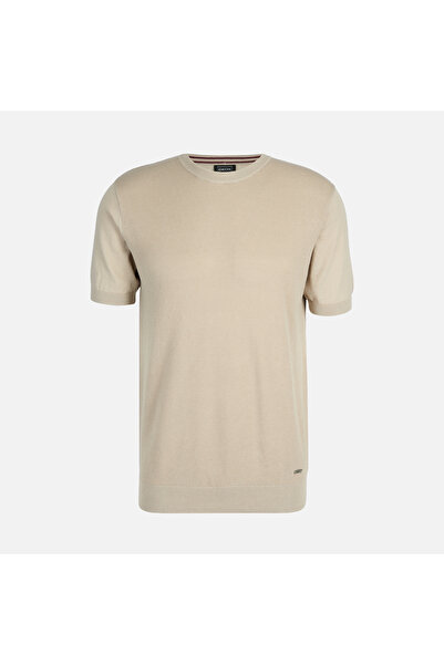 Geox Tricou polo tricotat bej pentru bărbați