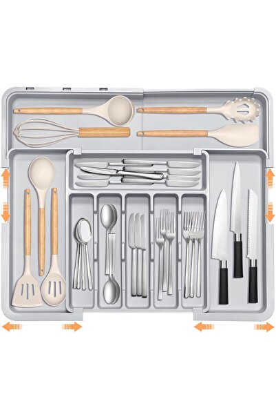 MIULEE Organizator Sertar Tacamuri, Extensibil Si Reglabil, 7 Compartimente, ...