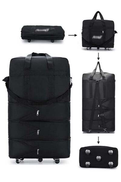 GULF GALLERY DUNISO Expandable Foldable Luggage Bag Suitcase Collapsible Roll...