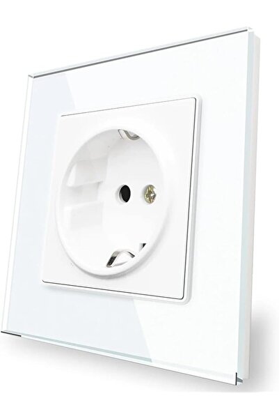CnBingo Priza, Standard UE, Sticla Securizata, 16A, 110-250V, Alb