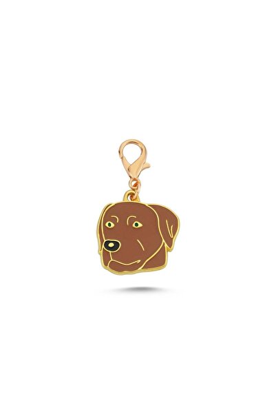 Dalis Brown Labrador Gold Plated Enameled Accessory
