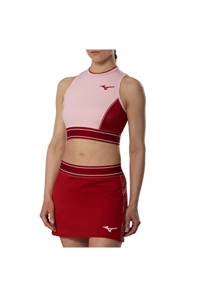 MIZUNO Stargazer Crop Top Kadın Tişört Pembe / Kırmızı