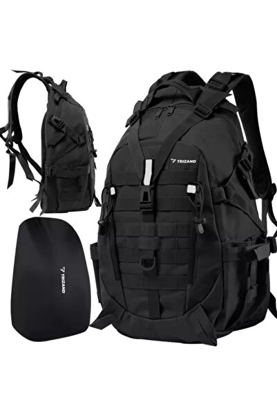 Trizand Rucsac tactic negru de 25L cu husă de ploaie