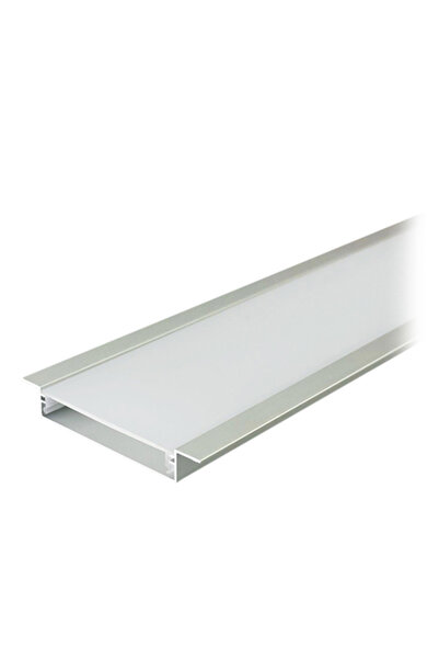 V-TAC Profil LED din aluminiu argintiu 2m 50x10 mm pentru montaj încastrat