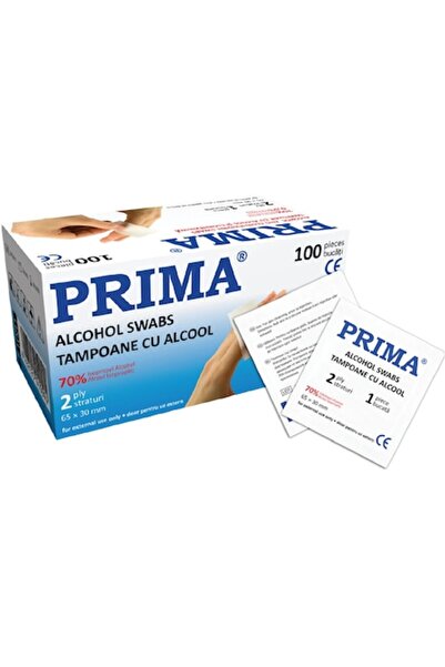 Prima Set de 5 tampoane PPSB impregnate cu 70% alcool izopropilic, pentru cur...