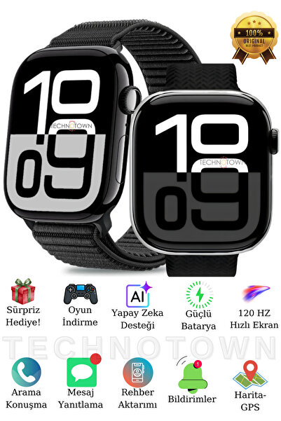 TECHNOTOWN Watch11 Pro Max+ Akıllı Saat Arama Konuşma |ChatGPT |Oyun | Mesaj Yanıtlama |Tüm Telefonlarla Uyumlu