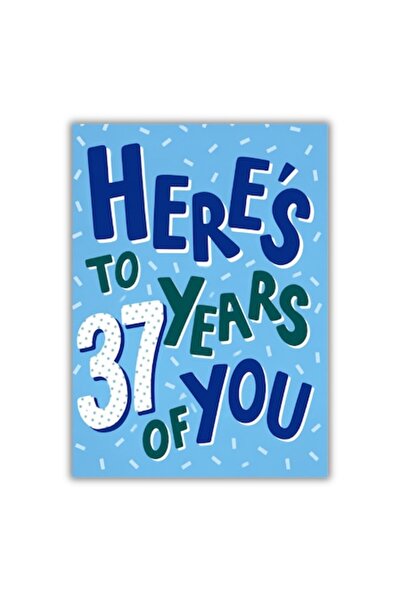 OEM Felicitare 13x18 cm cu plic, aniversare/la mulți ani 37 ani