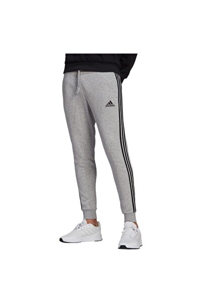 adidas Pantaloni de trening pentru bărbați, din fleece, cu 3 dungi, croială a...