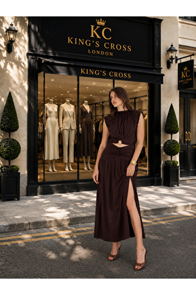 kings cross st store Beli Drapeli etek takım KOYU KAHVE