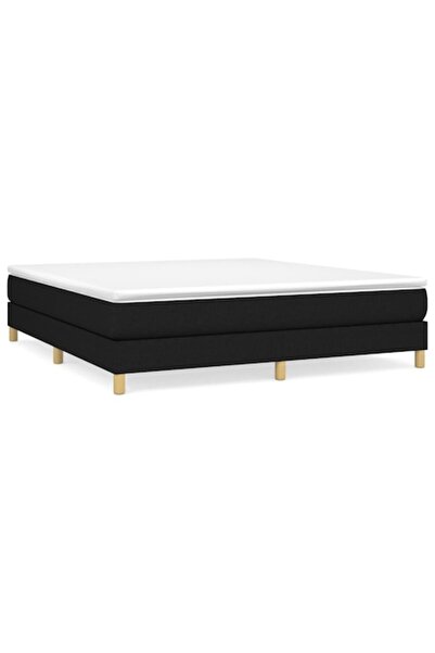 vidaxl Cadru de pat fără saltea vidaXL, negru, 180x200 cm, textil, 25.13 kg