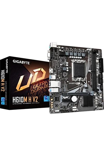 Gigabyte Placă de bază H610M H V2 LGA1700 mATX DDR5 cu HDMI, M.2