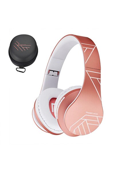 PowerLocus Căști wireless Bluetooth P2 over-ear, Rose Gold