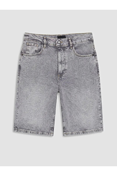 LC Waikiki Gray Bermuda Fit Women's Jean Shorts