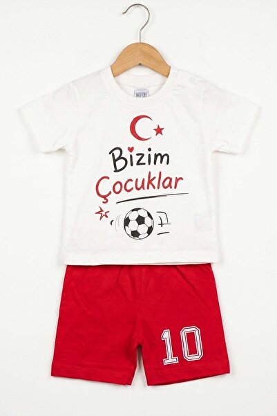 dinamik çocuk طقم صيفي مكون من قطعتين للأطفال من الجنسين، مطبوع عليه هلال ونج...