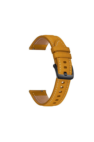 OEM Λουράκι Xiaomi Watch S3 Δερμάτινο Μαύρο (Realme Watch 2 Pro)