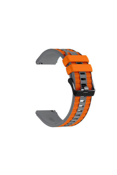 OEM Λουράκι Νάιλον Υβριδικής Σιλικόνης Amazfit GTR 47mm Γκρι Πορτοκαλί