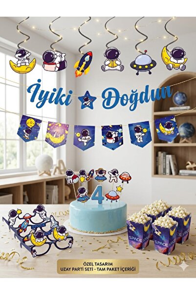 Bkmc Space Themed Birthday Party Set 30 Pieces |   Astronaut Party Decoration...